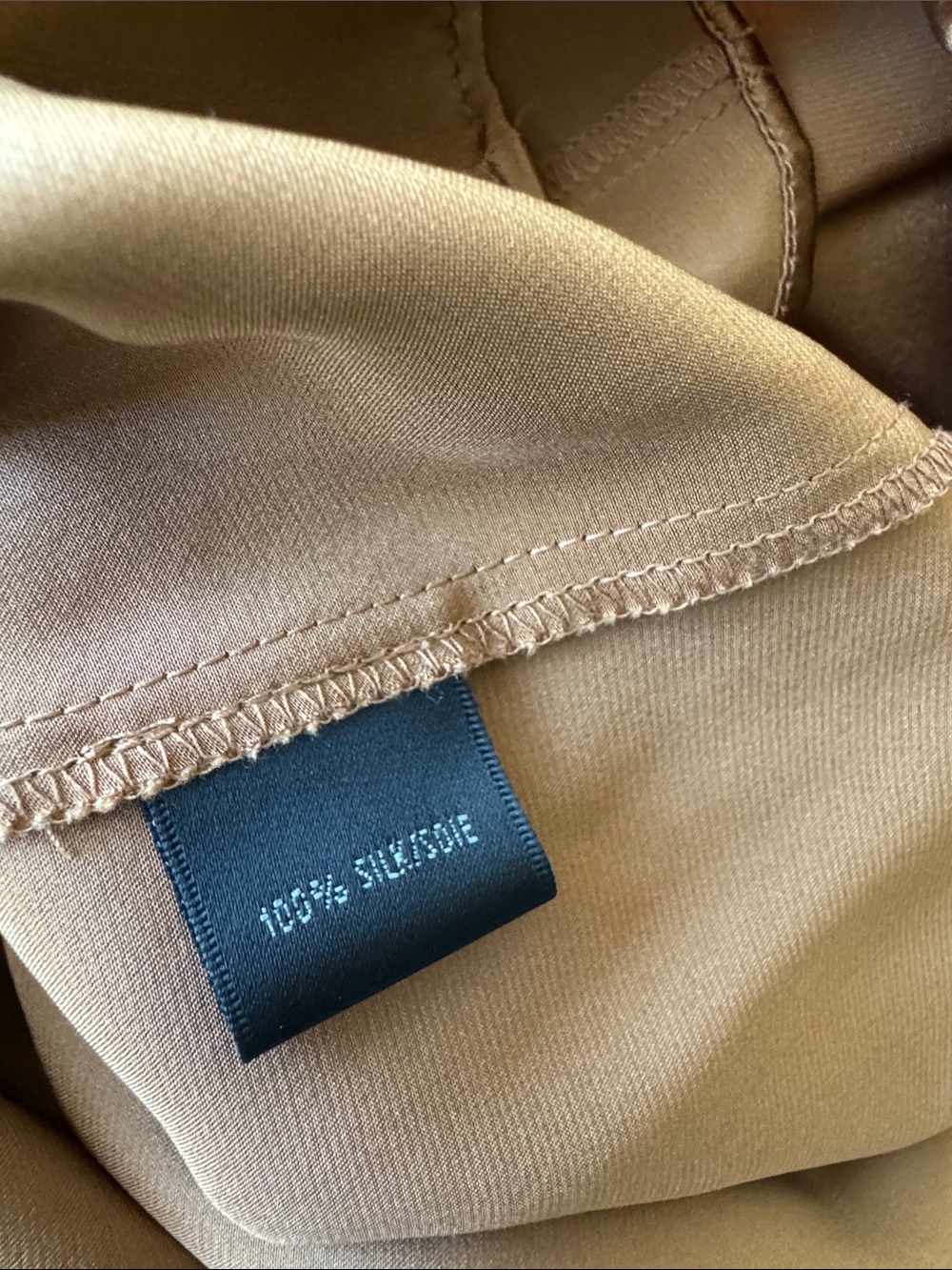 Lafayette 148 New York Ruffled Satin Blouse - Copper Brown - Picture 5 of 5